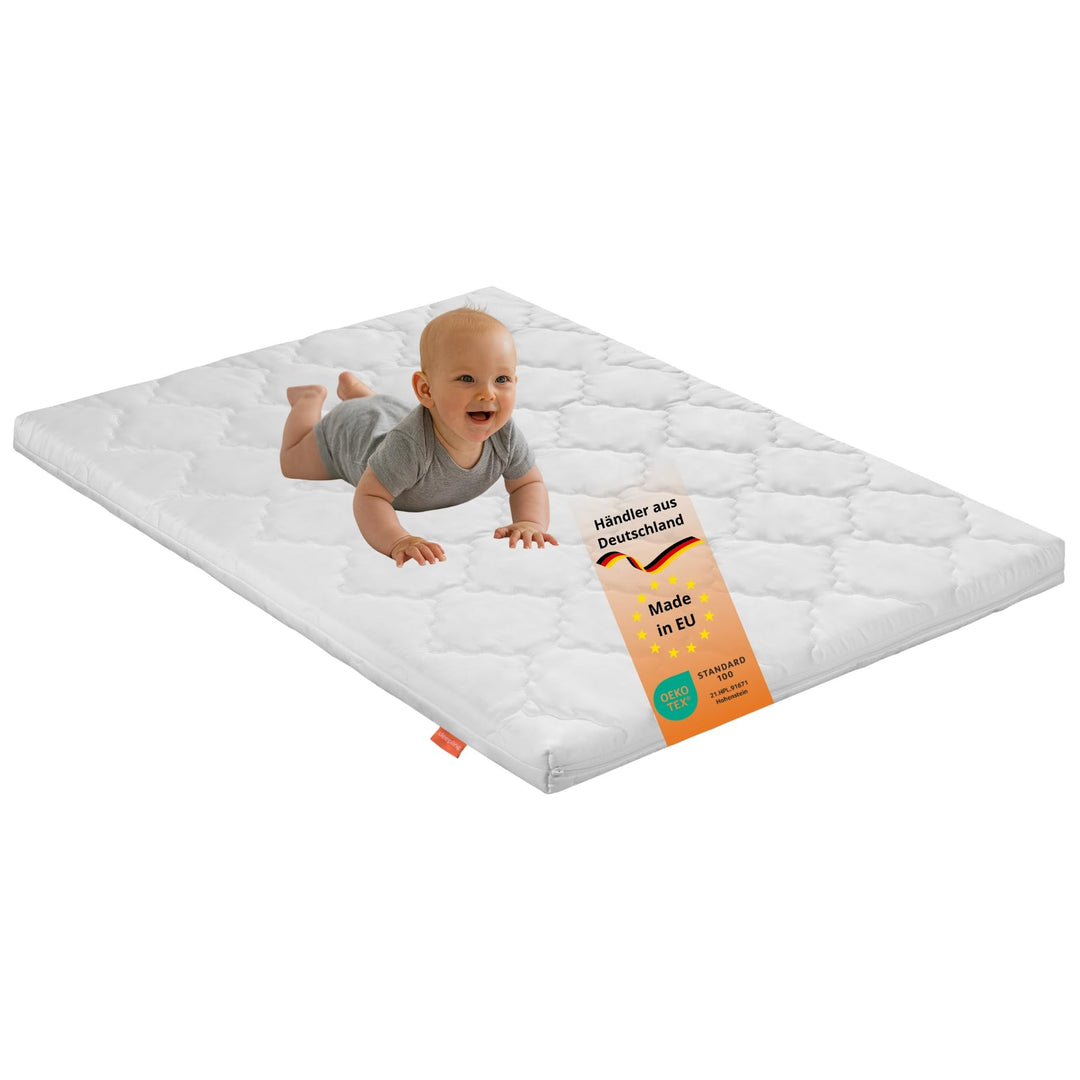 sleepling Laufgittermatratze, Babymatratze Laufstall, Made in EU,100, Bezug waschbar 60 Grad