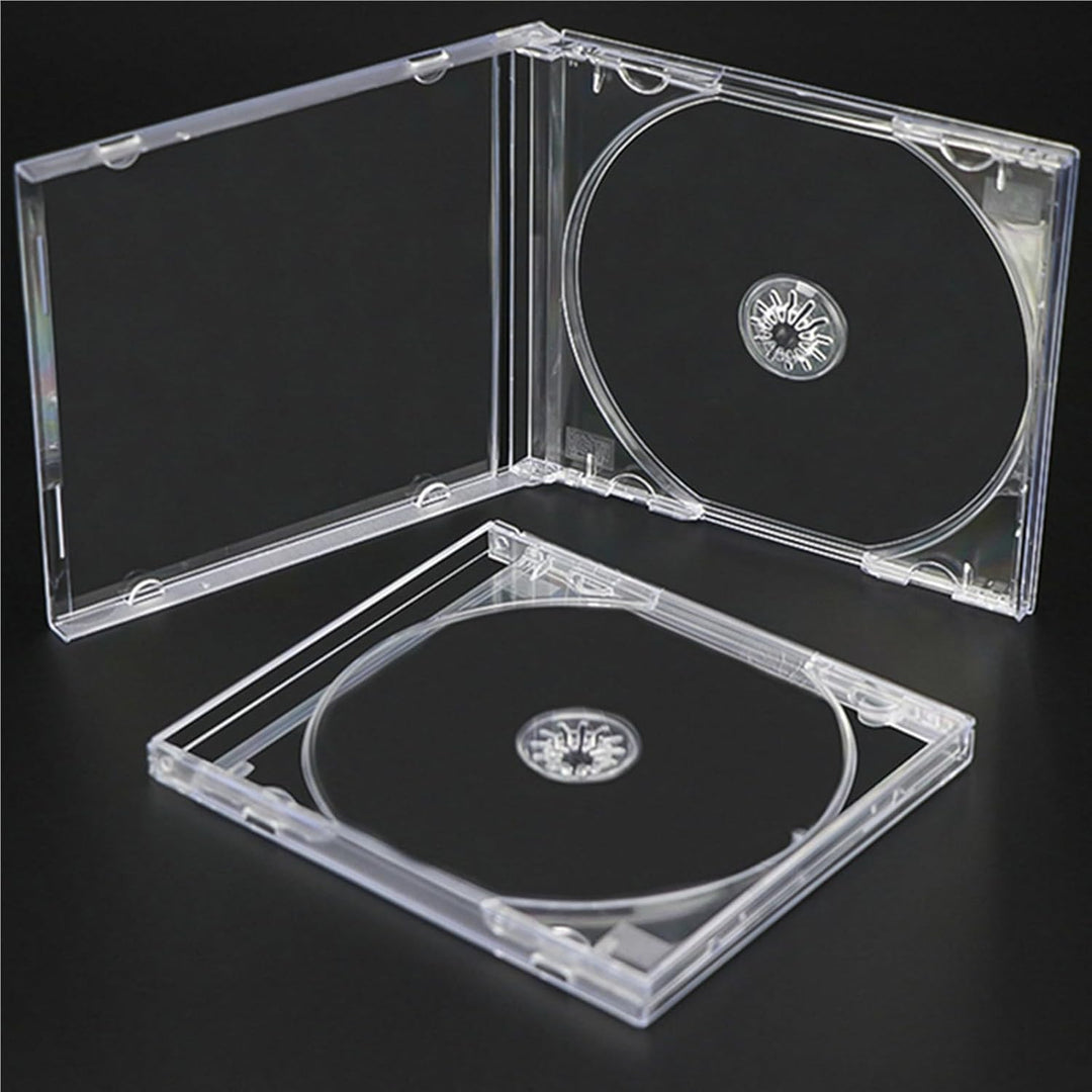12 Stück 10,4 mm CD DVD Hüllen Standard Kunststoff transparent Jewel Case mit Montiert Klar Tablett