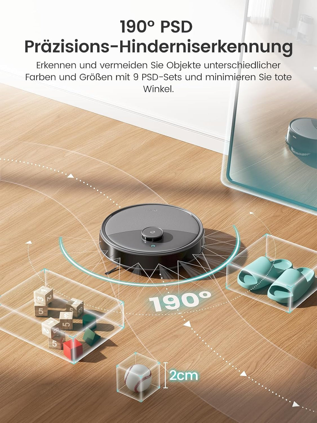 Lefant M3 Ultra Staubsaugerroboter, 23.000 Pa Saugkraft | 3,2 L automatische Staubentleerung, 75 °C-
