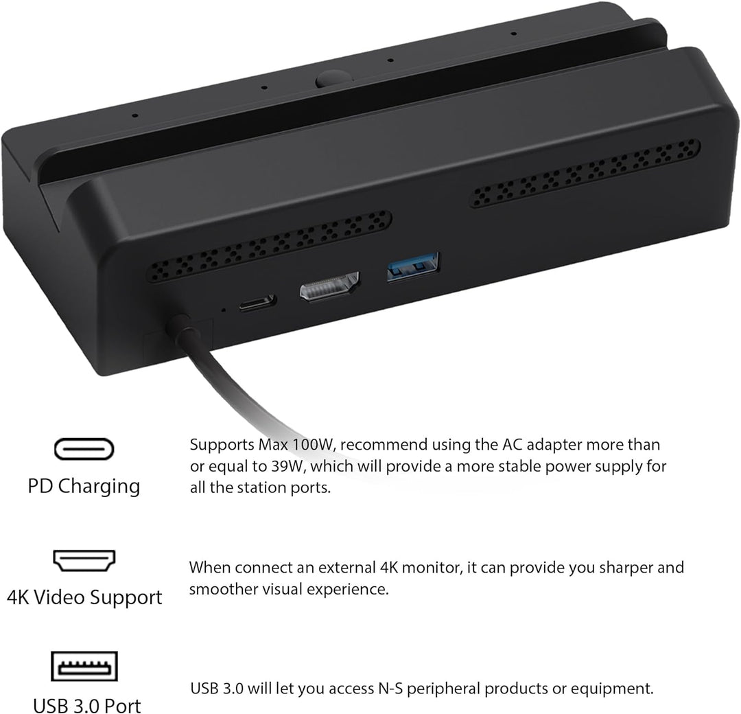 Game Card Reader für Switch/Switch OLED TV Ladestation DOBEWINGDELOU Zubehör Game Card Holder Quick
