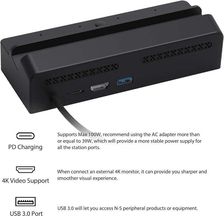 Game Card Reader für Switch/Switch OLED TV Ladestation DOBEWINGDELOU Zubehör Game Card Holder Quick