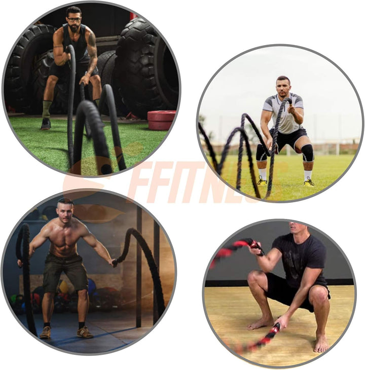 FFITNESS Rope Fitness Seil Crossfit Power 9 m 34 mm Kampfseil Kampfseil