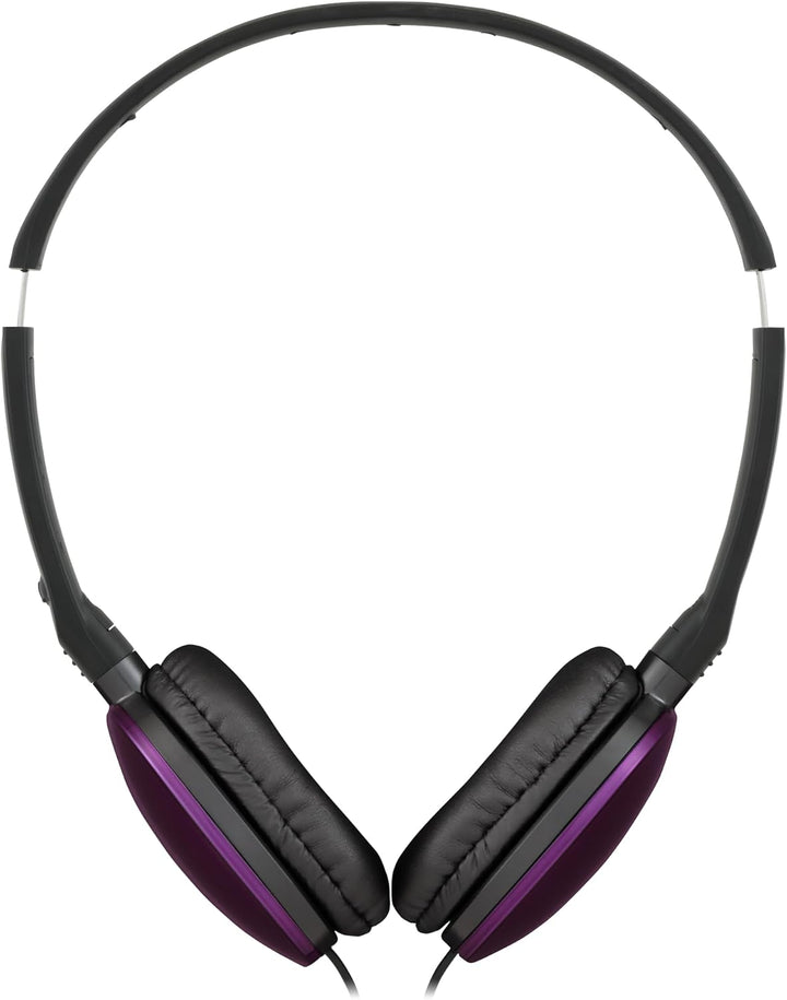 JVC HA-S160M-V - Flats Faltbarer und kompakter Kopfhörer in Glossy Trendfarbe, mit Schalter für Mikr