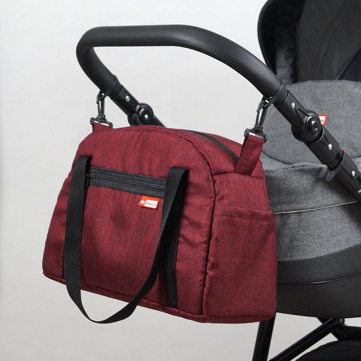 BabyLux Wickeltasche CANDY FLEX Kinderwagentasche Baby Windel Tasche Pflegetasche (CandyFlex Burgund
