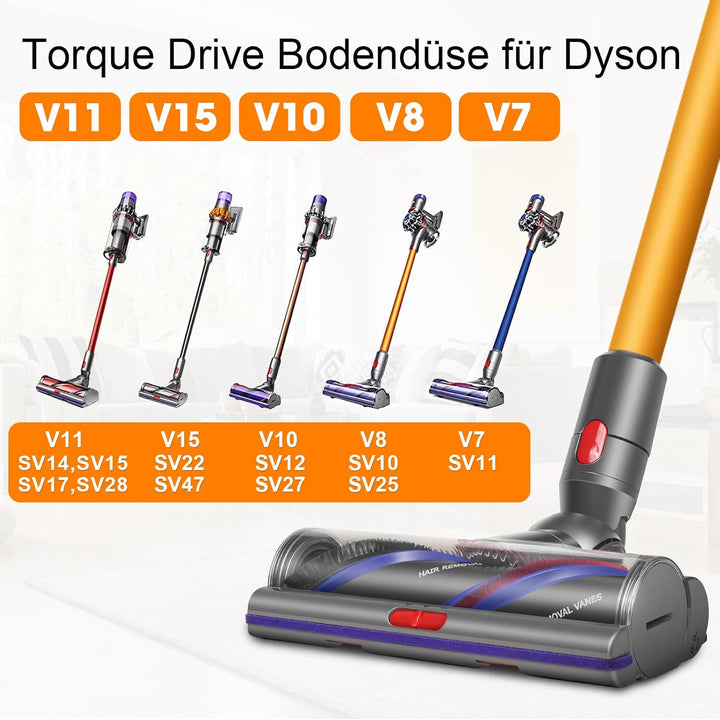 V11 Torque Drive Bodendüse für Dyson V11 V15 V10 V8 V7 Bürste Anti-Tangle Einstellbare Saugkraft Ele