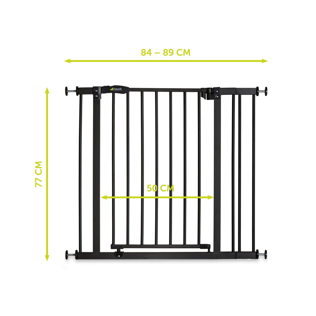 Hauck Türschutzgitter / Treppenschutzgitter für Kinder Close N Stop Safety Gate inkl. 9 cm Verlänger