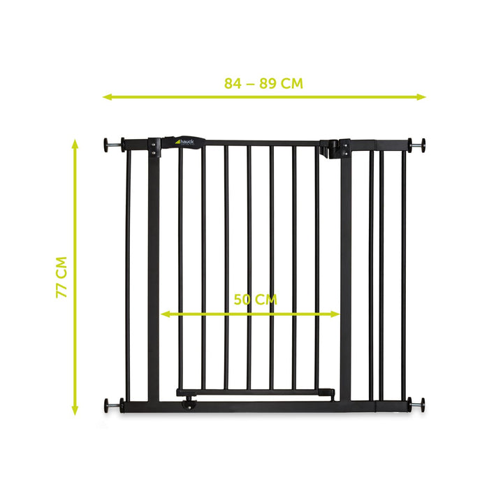 Hauck Türschutzgitter / Treppenschutzgitter für Kinder Close N Stop Safety Gate inkl. 9 cm Verlänger