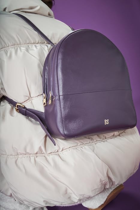 DUDU Rucksack Damen Bunt Sommerlich aus weichem Leder Rucksack Multicolor mit doppeltem Reissverschl