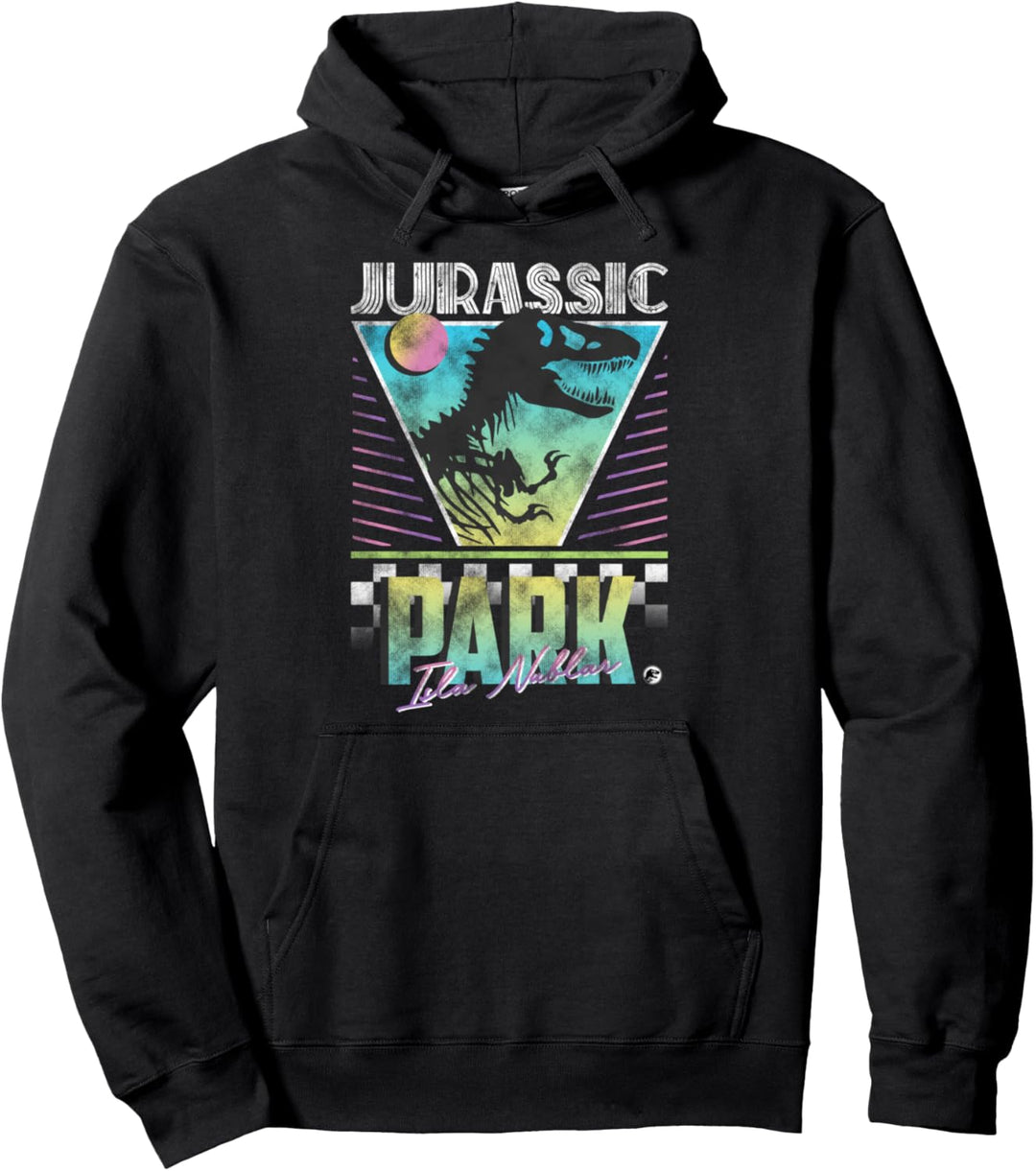 Jurassic Park Isla Nublar Retro Poster Pullover Hoodie
