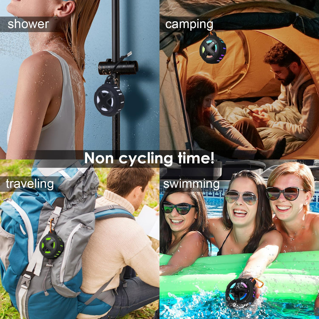 Verbessert, Pro Fahrrad Lautsprecher, mit Lenkermontage, Bluetooth V5.4, IPX7 wasserdicht, Silikonko