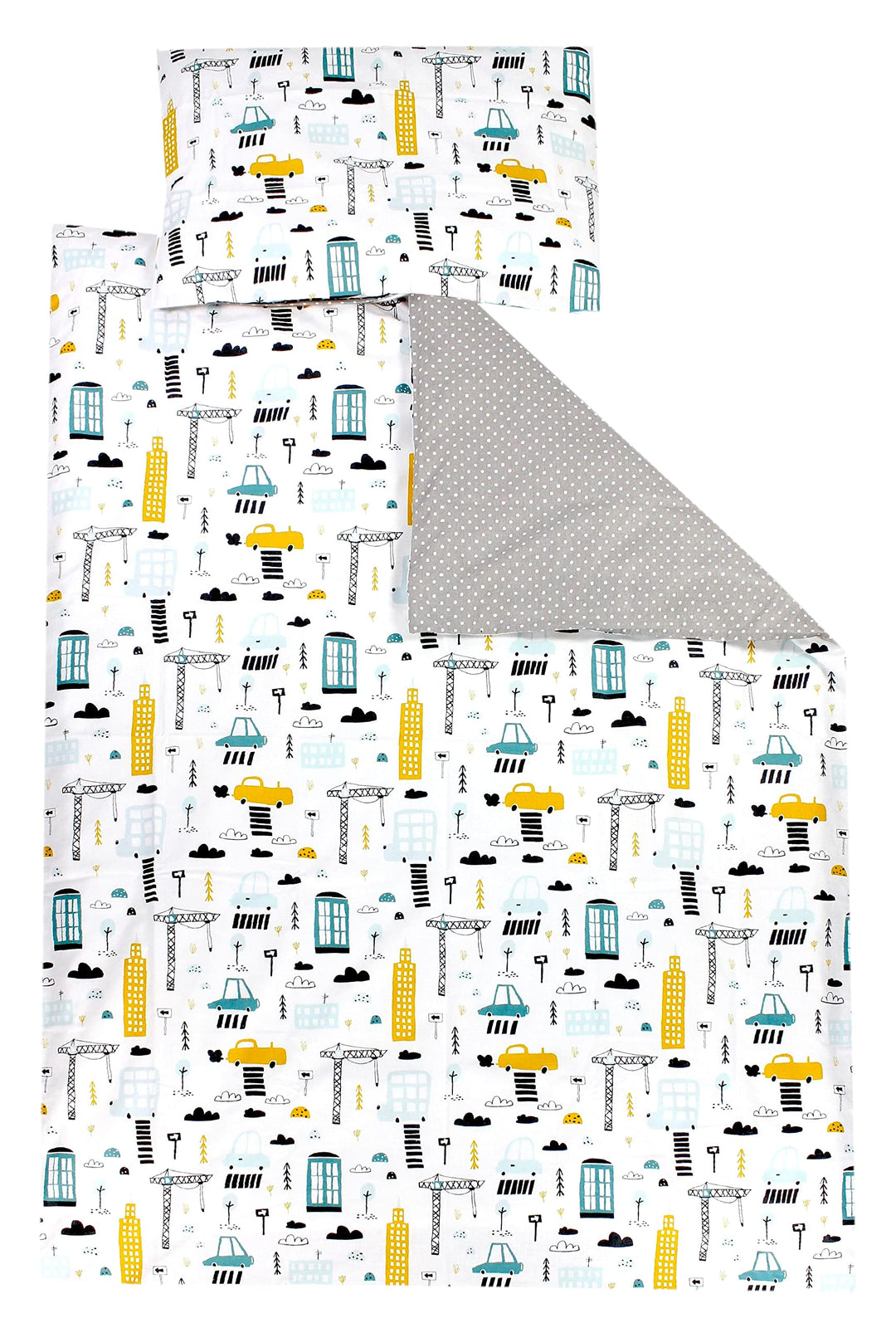 TupTam Kinder Bettwäsche Gemustert 2-Teilig Wendebettwäsche, Farbe: Autos Bunt, Grösse: 120x90 cm 12
