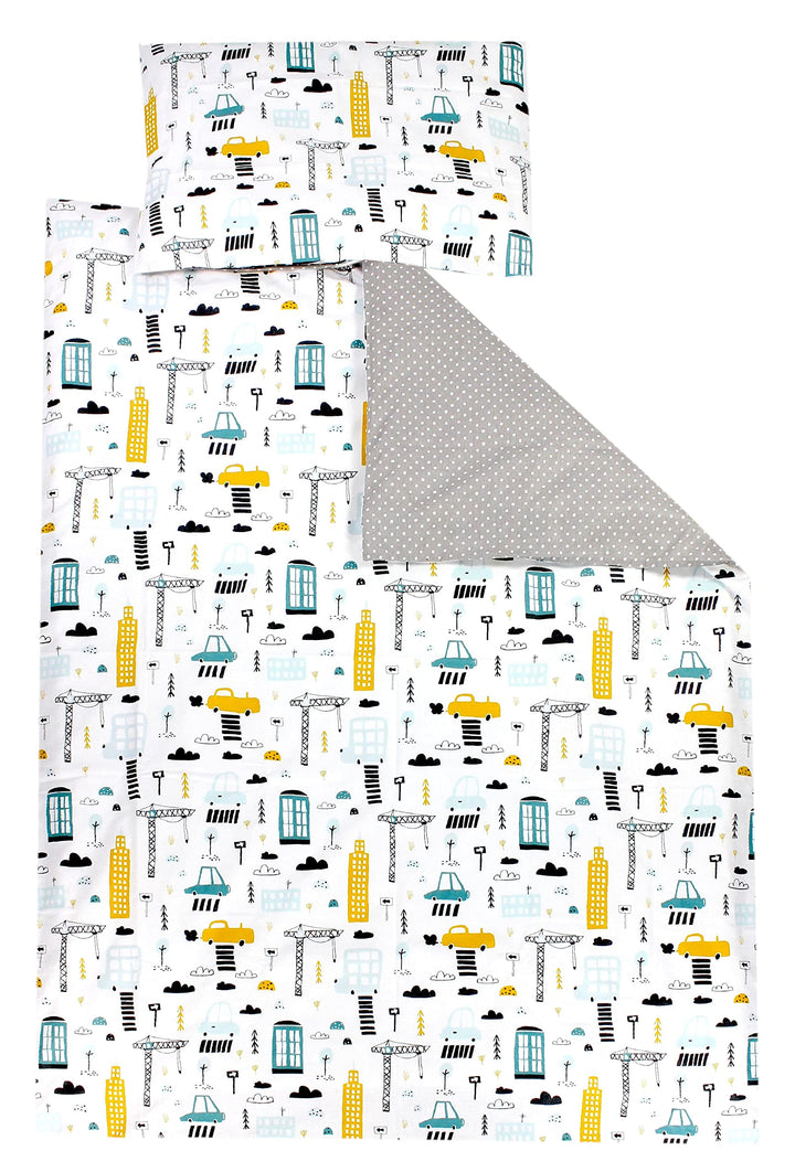 TupTam Kinder Bettwäsche Gemustert 2-Teilig Wendebettwäsche, Farbe: Autos Bunt, Grösse: 120x90 cm 12