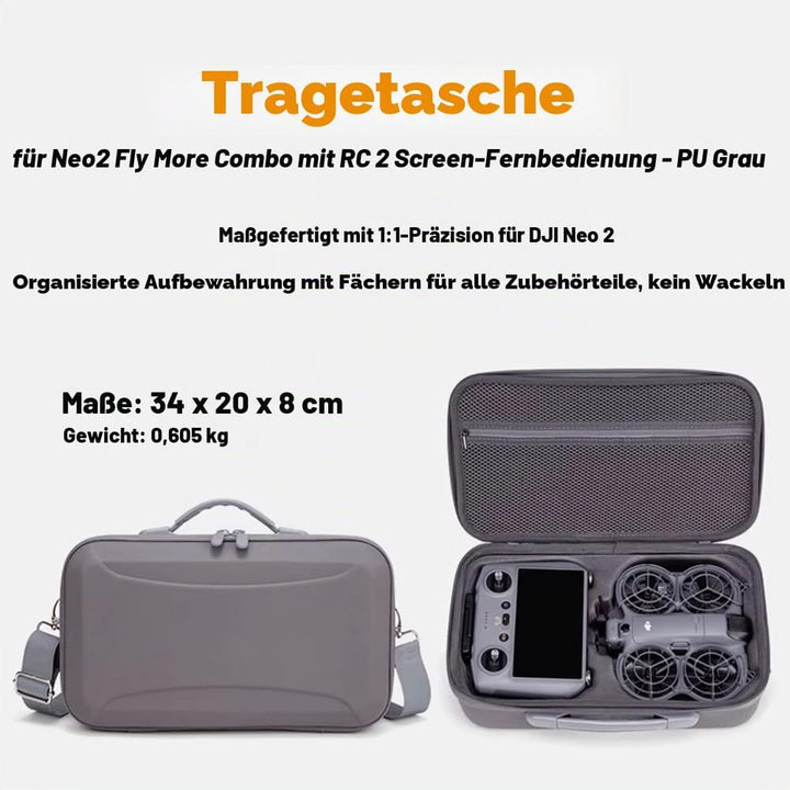 Tragetasche, kompatibel mit DJI Neo 2 Fly More Combo und RC 2 Fernbedienung, tragbare Reise-Schutz-U
