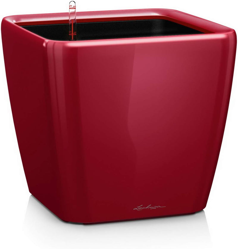 LECHUZA QUADRO Premium LS 28 scarlet rot hochglanz 16147 28x28x26 cm Scarlet Rot Hochglanz, 28x28x26