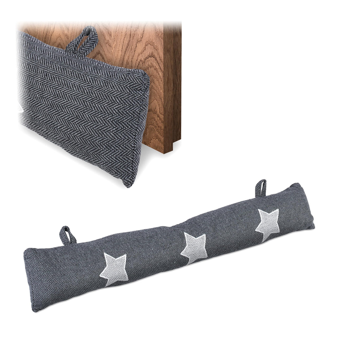 Relaxdays Zugluftstopper, Windstopper Tür & Fenster, weiche Türschlange, Sandfüllung, Kälteschutz, 7
