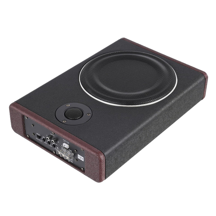 8 Zoll 600W Aktiv-Subwoofer Auto, Unterfahrersitz Bass mit Dualer Modus, Active Subwoofer Flacher Un