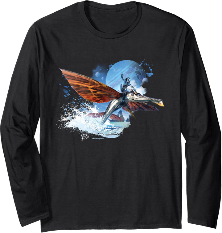 Avatar: The Way of Water Jake Sully Riding Skimwing Painted Langarmshirt