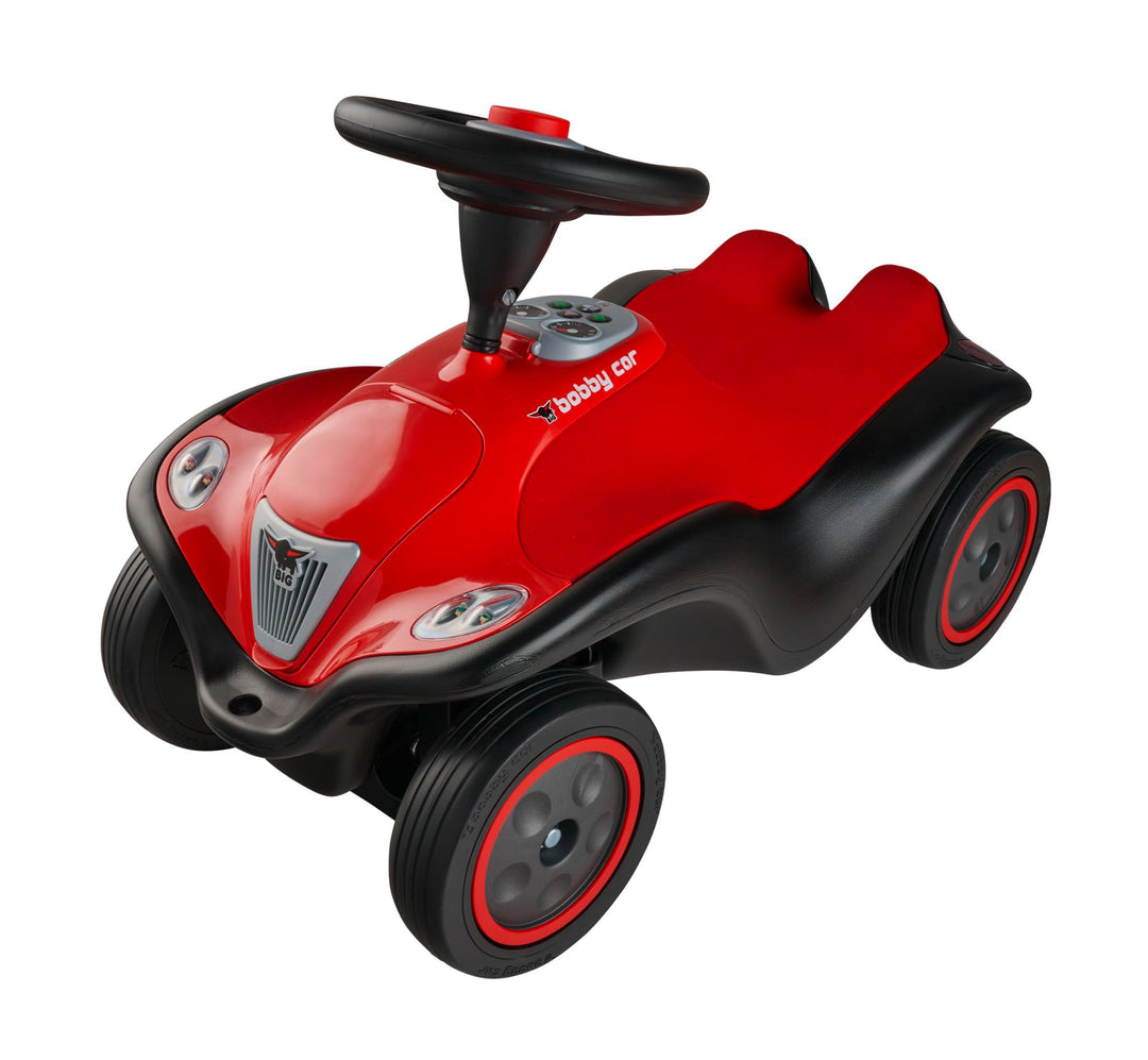Big Bobby Car Next 2.0 (rot) - Rutschauto ab 1 Jahr mit LED-Licht, Stauraum, Sound-Lenkrad, Flüsterr