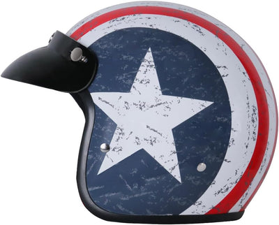 Zorax ZOR-604 USA XL (61-62cm) Offenes Gesicht Motorradhelm Jethelm Damen und Herren Rollerhelm ECE