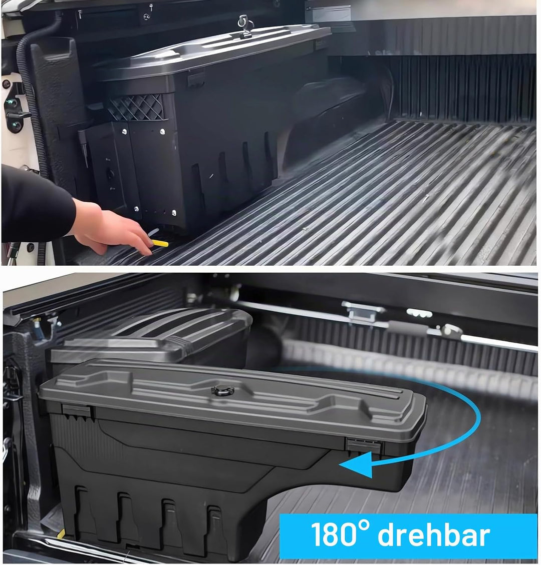 Werkzeugkasten für Ford Ranger Raptor Wildtrak T9 (2023–2026) - 180° schwenkbar, wasserdicht, abschl