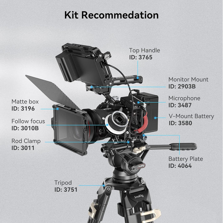 SMALLRIG Cage für Canon R8, Kamerakäfig mit 1/4"-20 Gewindelöchern, 3/8"-16 Positionierungslöchern f