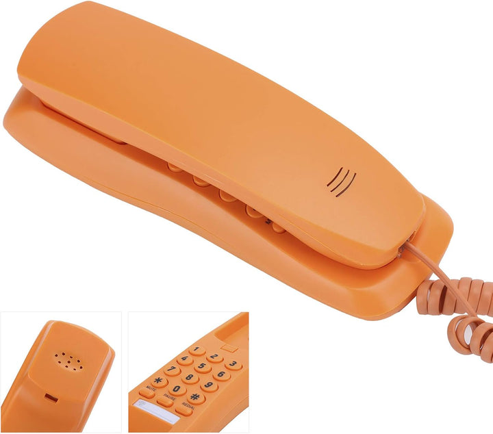 Home Office Tragbares dünnes Telefon, einleitendes schnurgebundenes Schreibtischtelefon, Orange, Pri