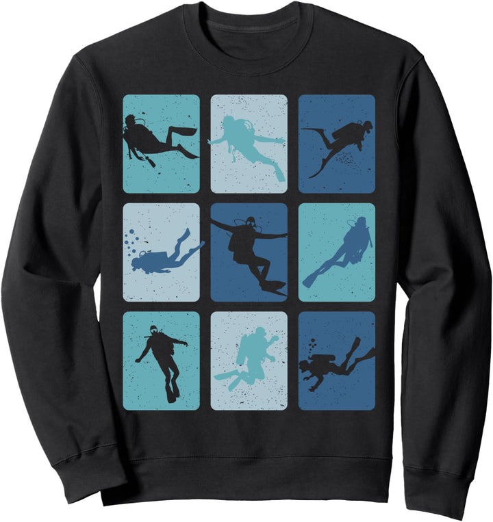 Retro Taucher Scuba Tauchen Vintage Diver Diving Ocean Sweatshirt