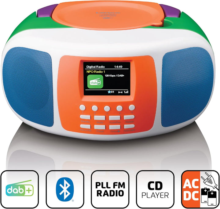 Lenco SCD-861KIDS - Tragbares DAB+/FM-Radio für Kinder mit Bluetooth® 5.3, CD-Player, Stereo-Sound,