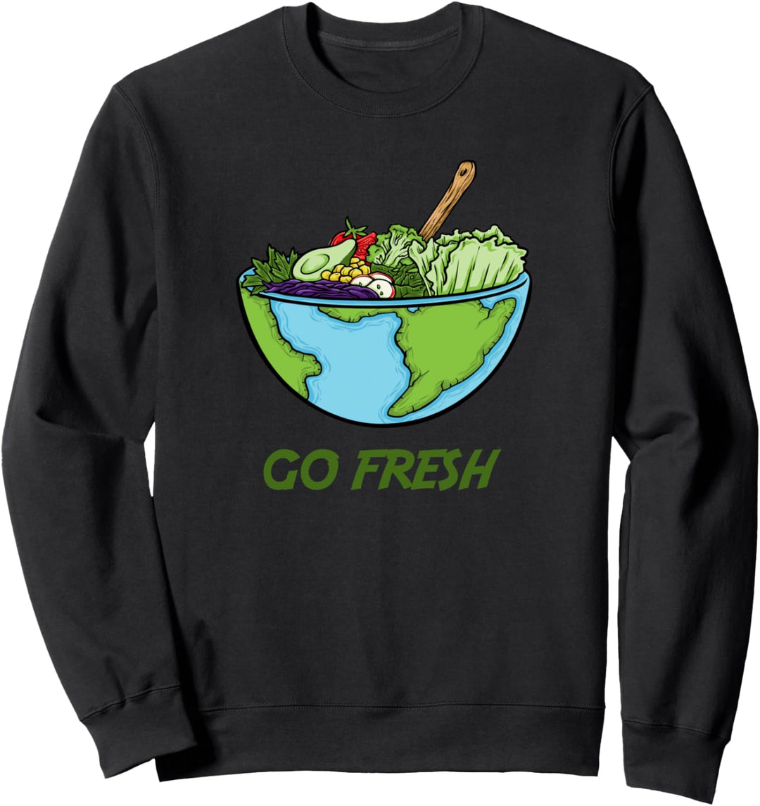 Go Fresh All Vegetable Plant Lover Vegan Diet Gift Idea Sweatshirt