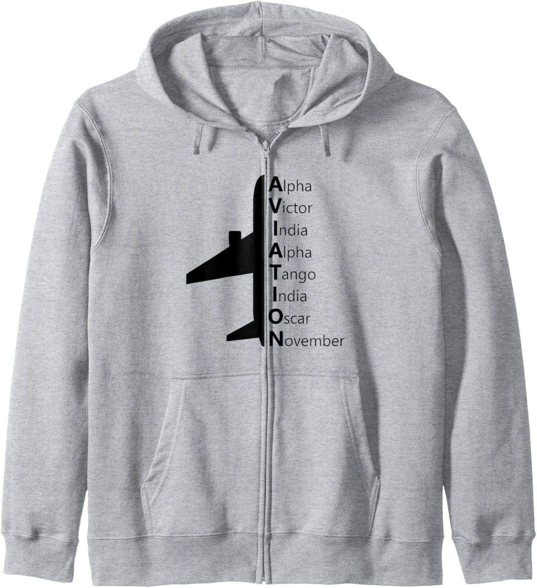 Piloten Alphabet Aviation Piloten Kapuzenjacke