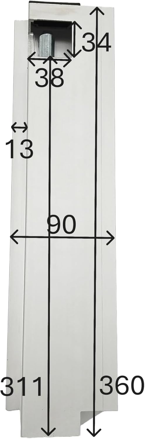 HGW Bordwandverschluss Set mit Anschlag 350 mm – Links & rechts – für ALU Bordwand 25 mm – Anhängerv