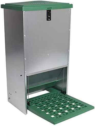 Automatischer Futtertrog Feedomatic 20kg, Geflügelfutterautomat für Hühner, Gänse, Enten