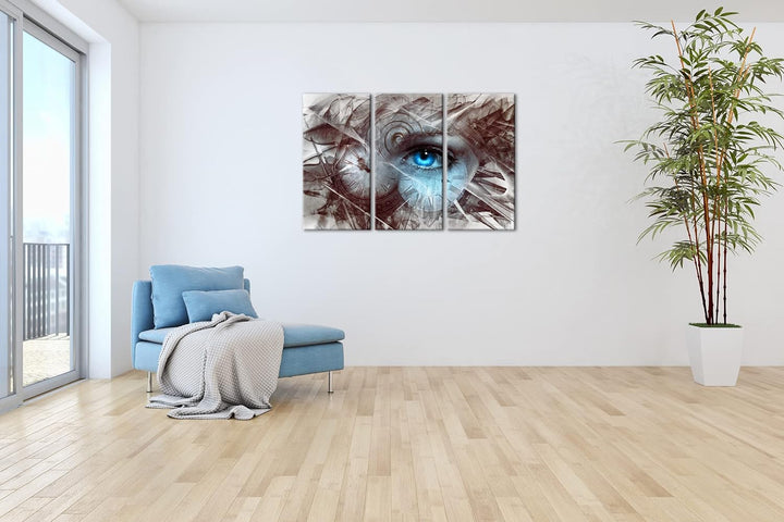 im Auge der Zeit Format: 3Teilig als Leinwandbild, Motiv fertig gerahmt auf Echtholzrahmen, Hochwert