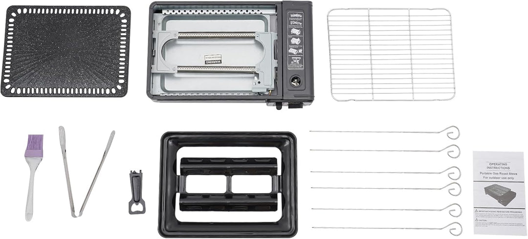 Grillkocher, Tragbarer Camping Grill Gasherd, Tragbarer Butan Gasherd, für Camping, Reisen, Trekking