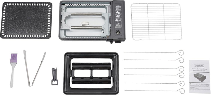 Grillkocher, Tragbarer Camping Grill Gasherd, Tragbarer Butan Gasherd, für Camping, Reisen, Trekking