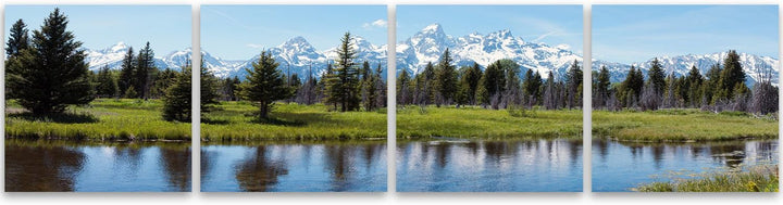 Feeby. Wandbild - 4 Teile - Panoramabild, Deco Bild, gedrucktes Bild, Deco Panel, Bild, 240x60 cm, B