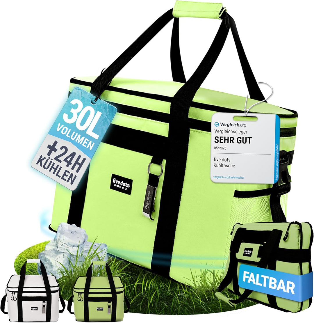 Kühltasche faltbar zum Einkaufen & Picknick - Kühltasche gross Auto als Thermotasche & Picknicktasch