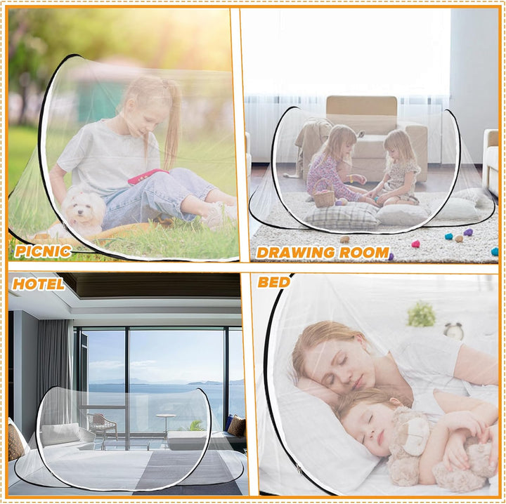 Faltbares Moskitonetz Pop Up 200 x 80 x 56 cm Moskitonetz Reise Mückennetz für unterwegs Camping & z