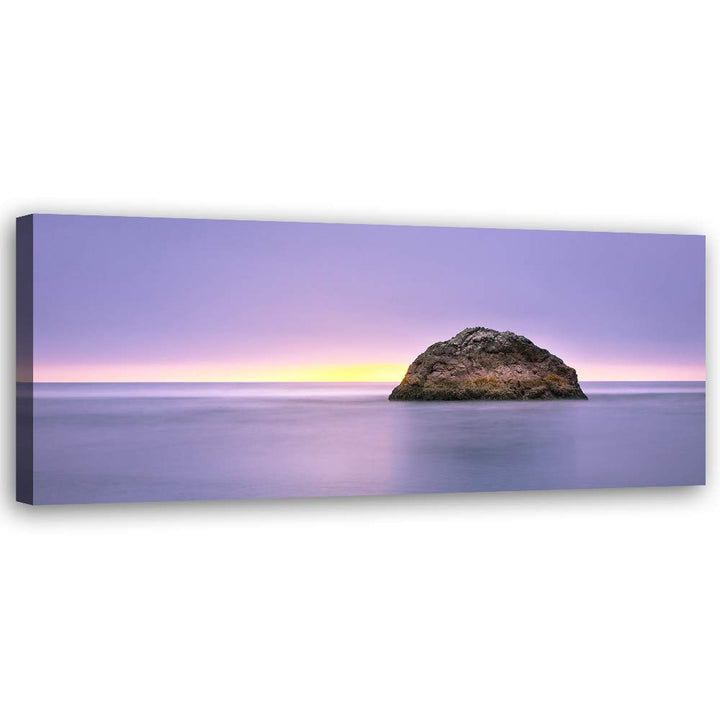 Feeby Frames Bilder Felsen Meer Sonnenuntergang XXL 120x40 cm 1Teilig Wohnzimmer Schlafzimmer Wandbi