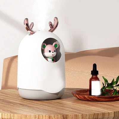Tragbarer USB-Mini-Luftbefeuchter, Leiser Betrieb, Grosser Nebel, Niedliches Design für Schreibtisch
