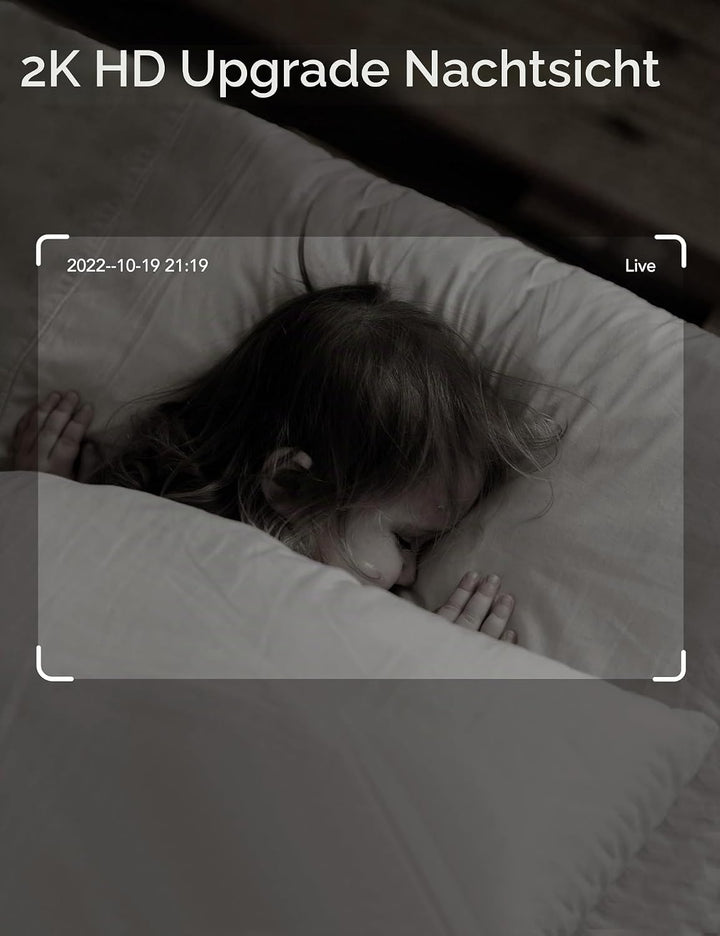 nooie Babyphone Kamera, Babyphone mit Kamera und SD Karte, WLAN Kamera Indoor mit APP und 1080P HD N
