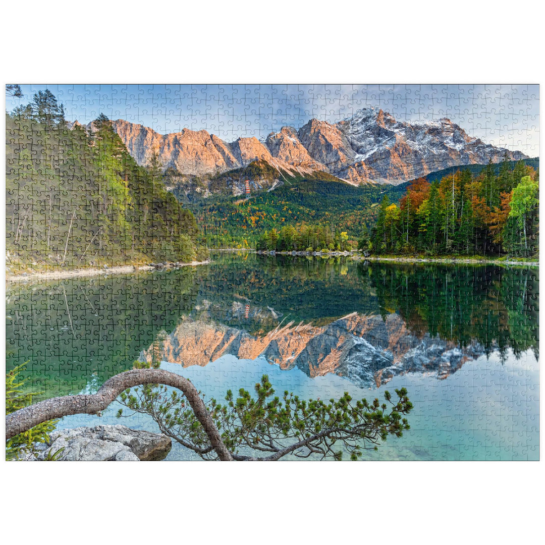 Eibsee mit Wettersteingebirge und Zugspitze (2962m) - Premium 1000 Teile Puzzle - MyPuzzle Sonderkol