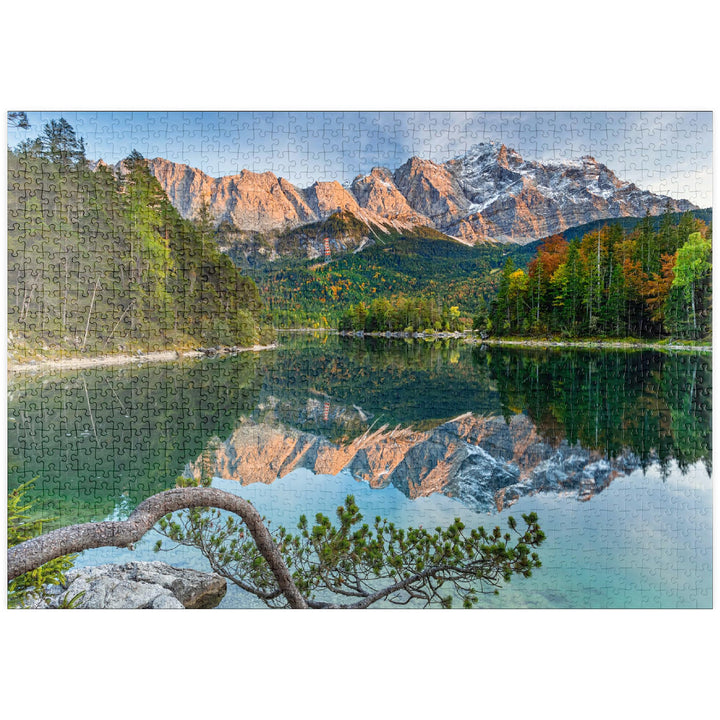 Eibsee mit Wettersteingebirge und Zugspitze (2962m) - Premium 1000 Teile Puzzle - MyPuzzle Sonderkol