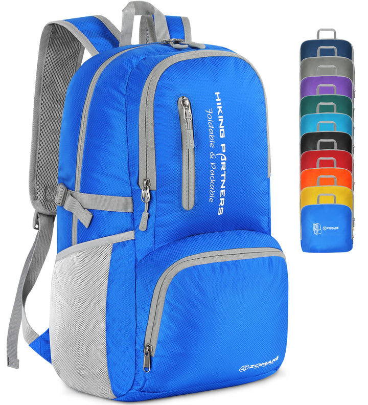 ZOMAKE Leicht Faltbarer Rucksack - Packbare Backpacks 35L,Kleiner Faltbar Rucksäcke Wanderrucksack W