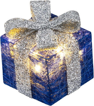 Bambelaa! 3er Led Deko Geschenke Weihnachten Leucht Boxen Timer Weihnachts Dekoration Weihnachtsdeko