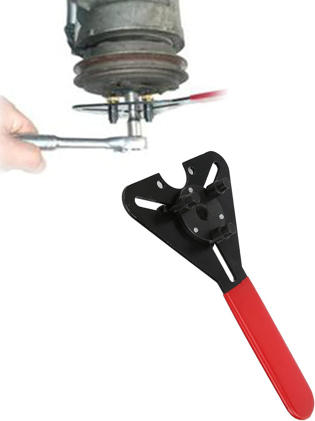 Yctze R134a Klimaanlage Kupplungshaltewerkzeug, Stahl Auto A/C Reparatur Doppelzweckschlüsselsatz Ku