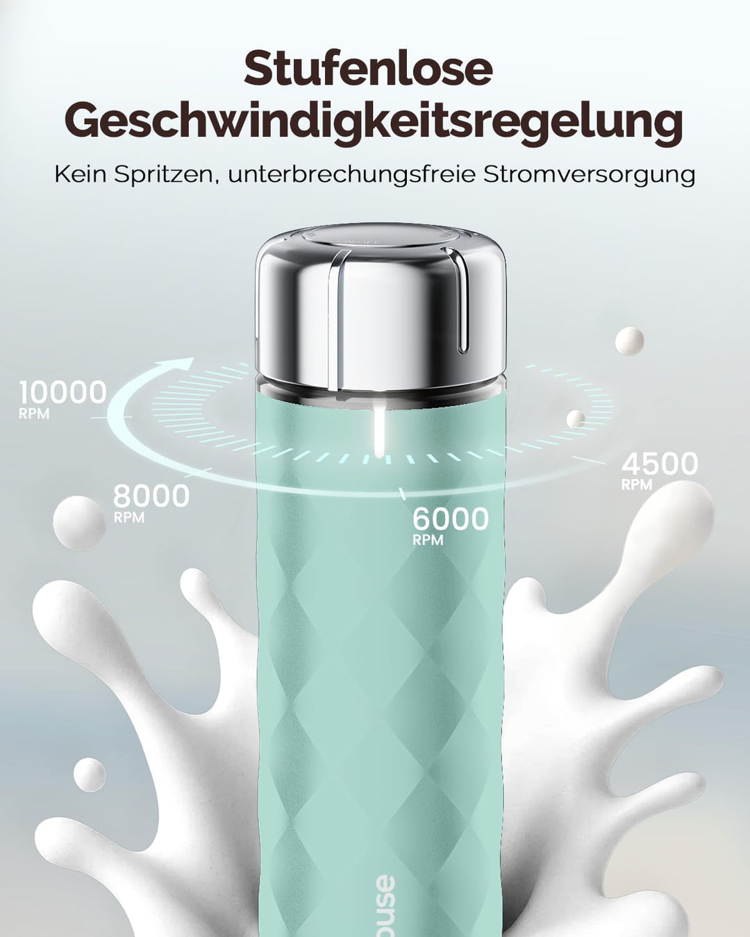 Maestri House Milchaufschäumer Mit Stufenloser Geschwindigkeitsregelung, Usb Aufladbar Milchaufschäu