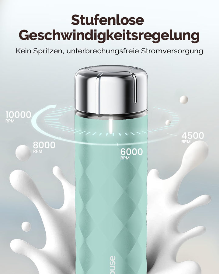 Maestri House Milchaufschäumer Mit Stufenloser Geschwindigkeitsregelung, Usb Aufladbar Milchaufschäu