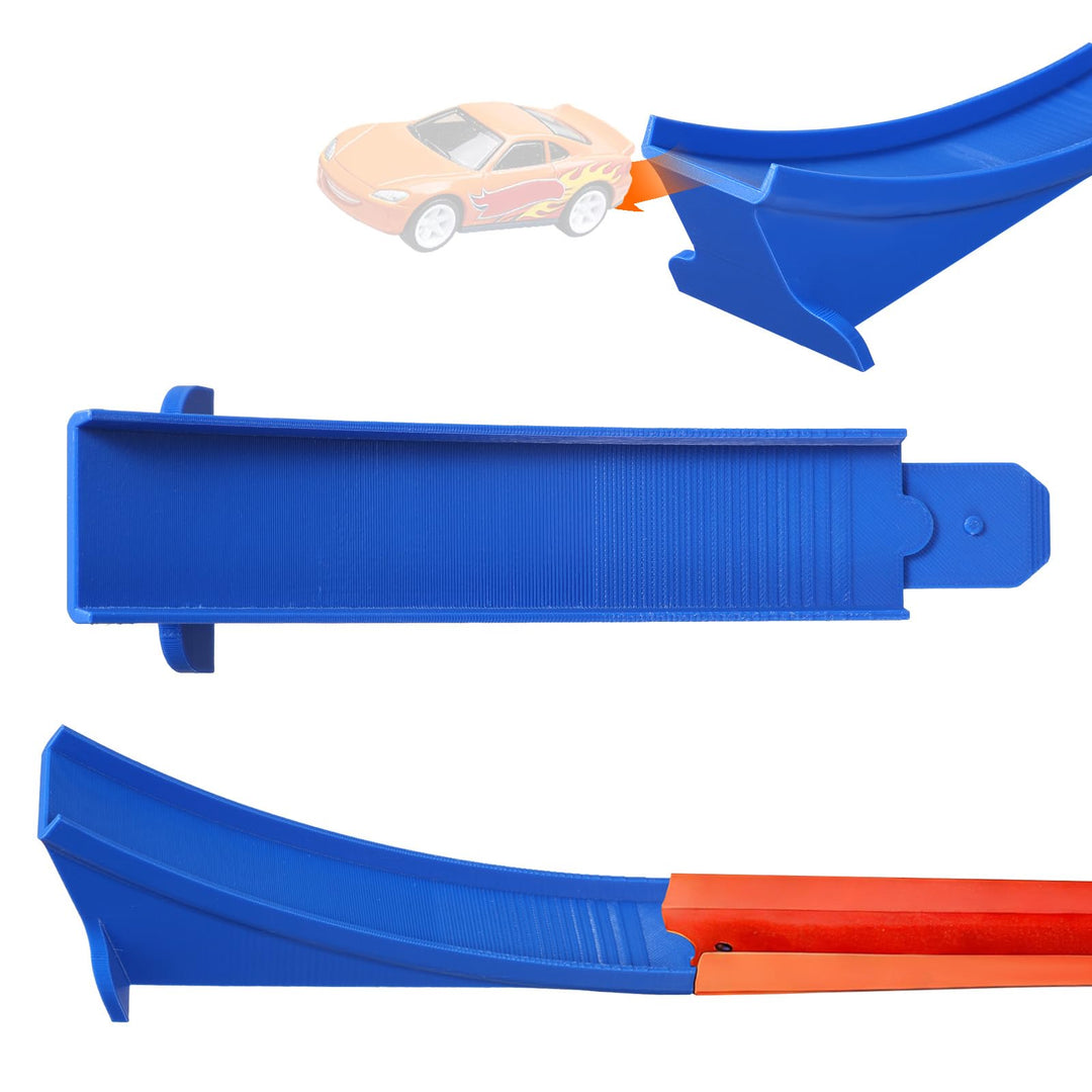 2stk Rennwagen Rampenbahnen für Hot Wheels, PLA Kunststoff Rampe Auto Spielzeug Einfach zu Montieren