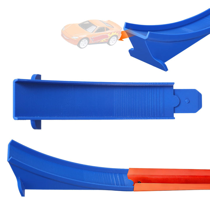2stk Rennwagen Rampenbahnen für Hot Wheels, PLA Kunststoff Rampe Auto Spielzeug Einfach zu Montieren
